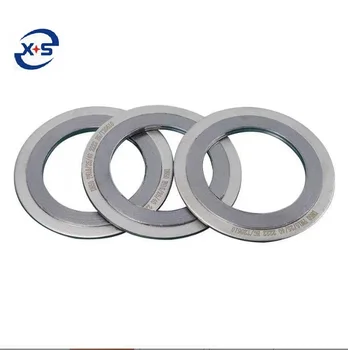 SS304 SS316 Stainless Steel Graphite Packing   outer reinforced metal ring spiral wound graphite PTFE gasket Seal Flange Gaskets