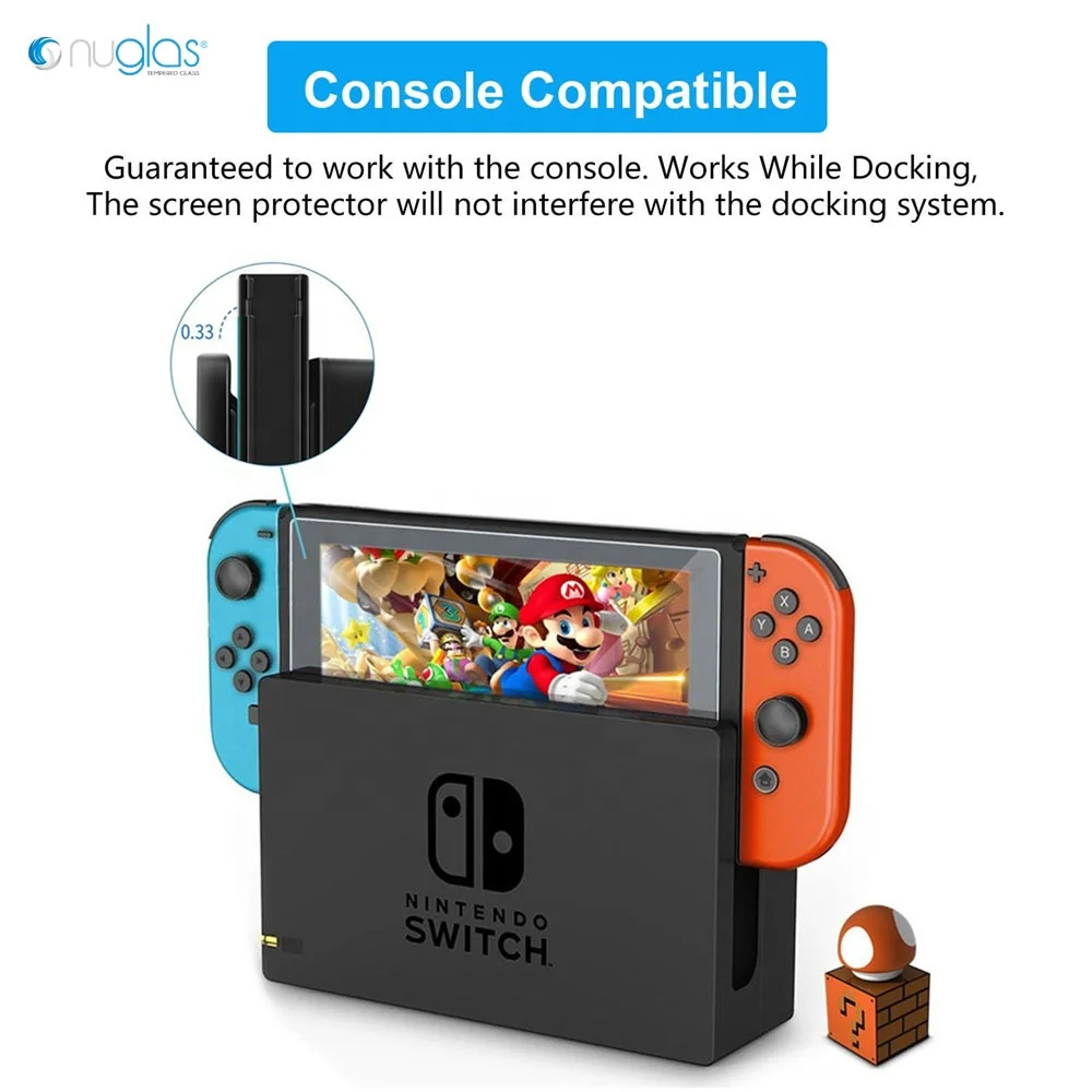 Прозрачное защитное стекло 9H для Nintendo Switch