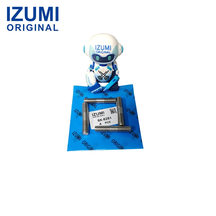 IZUMI ORIGINAL 9x8281 9x-8281 45mm Long Taper Lock Stainless Steel Stud For Caterpillar Construction Machinery Parts
