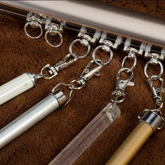 2x Transparente Vorhangstangen 43cm - Unsichtbare Vorhangzugstangen Mit Haken