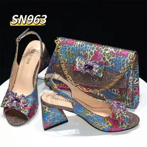 2026 Shoes Women High Heels Pumps Big Bag Matching Shoe Set Italian Handbags for Ladies Colorful Styles