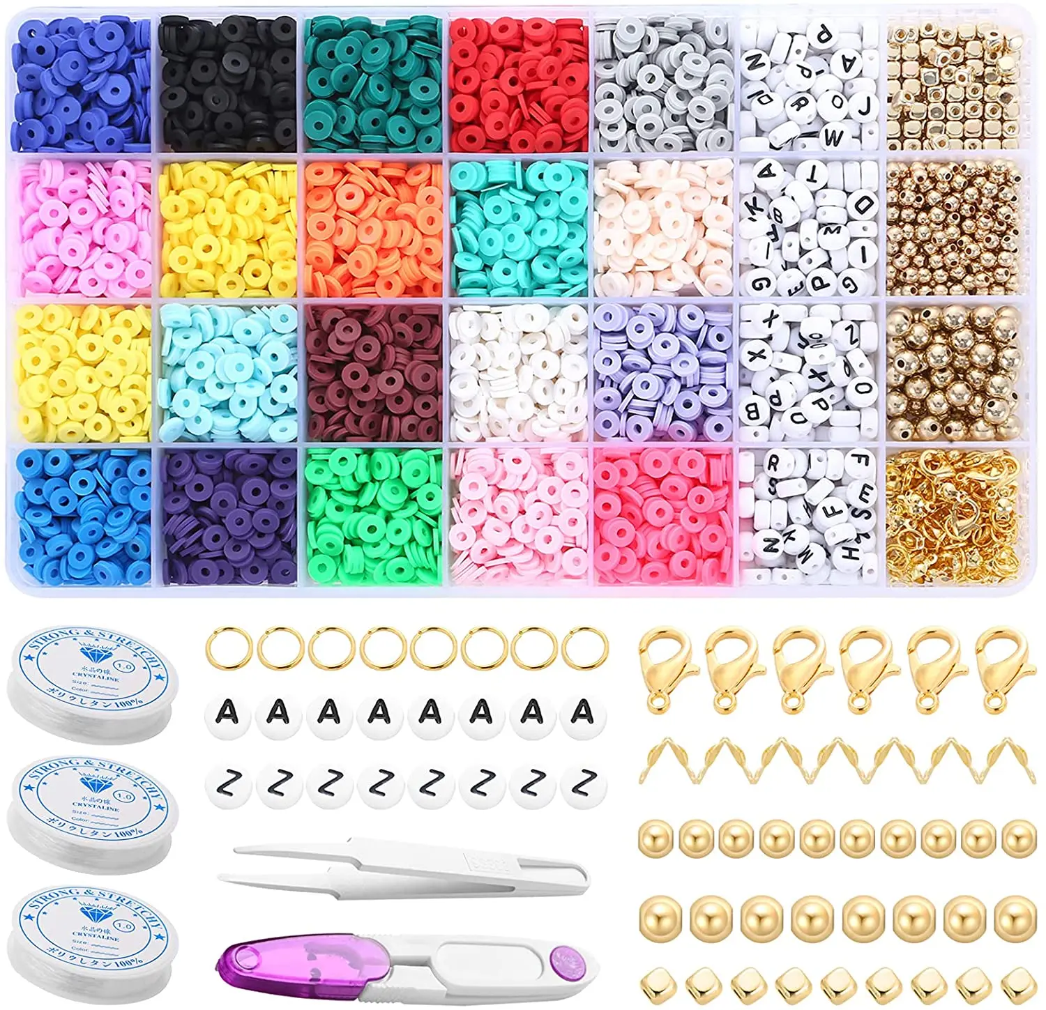 Buy Wholesale China 4000pcs Clay Beads For Jewelry Bracelet Making