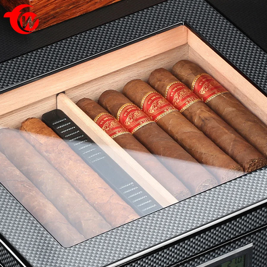 Wood Cigar Showcase Rack Display Humidors Luxury Large Capacity High ...