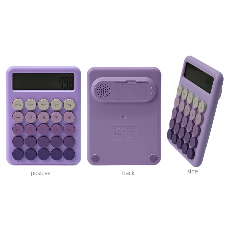 Kids Colorful Calculate Electronic Desktop Cute New Colorful Calculator Office Gift LCD Calculator with Fashion Mechanical Key