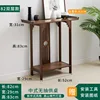 Walnut-colored double-layered altar table, 80cm long