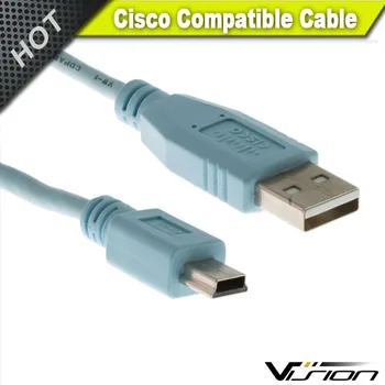 Cisco Light Blue USB A to USB mini-B Rollover Console Cable