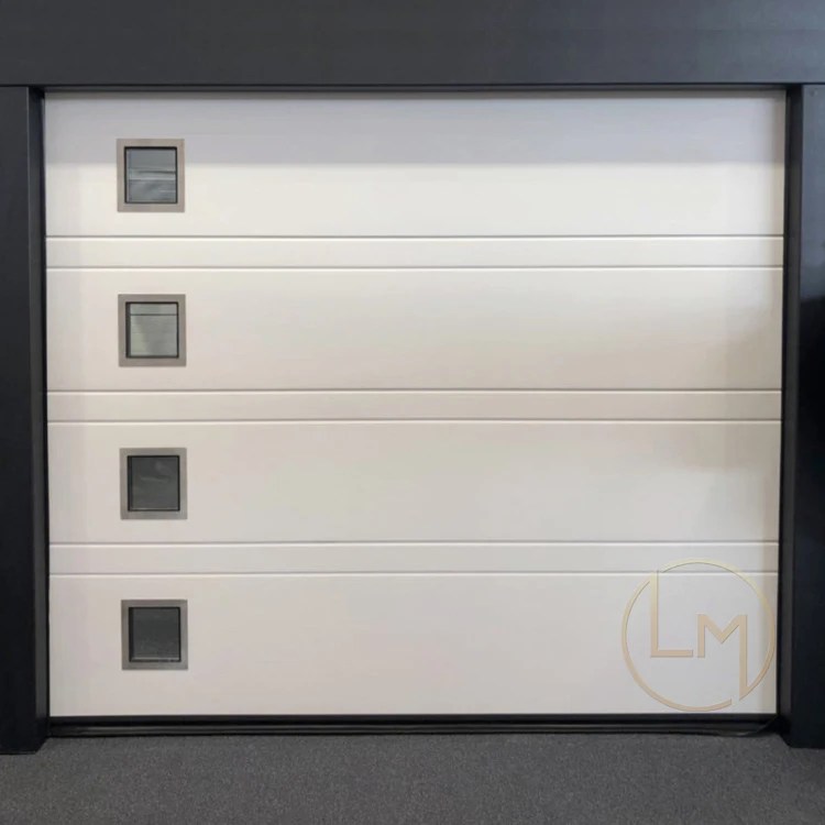 Hot Sale Custom White Aluminum Electric Double 4 Panel Garage Door 9 Ft X 8 Ft Modern 16 X 7 9x7 for Villas Finished Surface