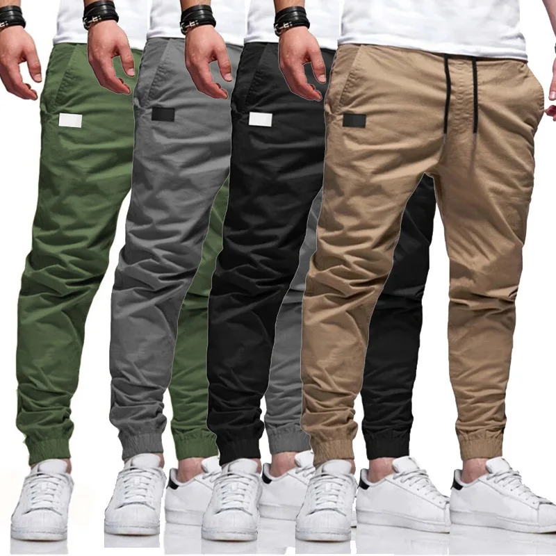 Men’s Cotton Jogger Pants – Streetwear Style with Drawstring Waist