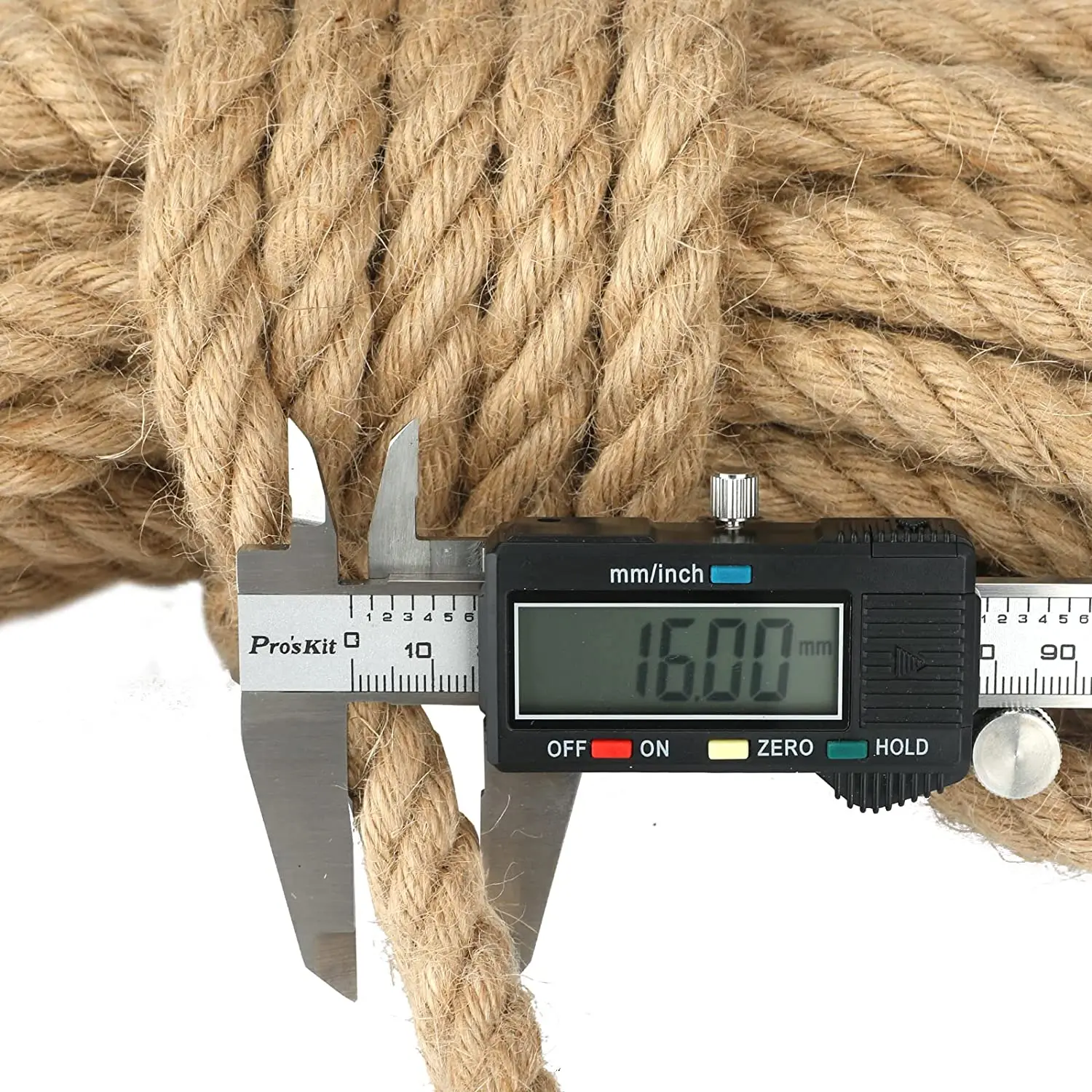 Natuurlijk vezels barrière touw - 5 m Jute touw - 6 mm - Gedraaid hennep touw