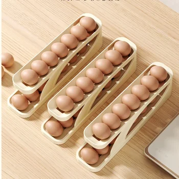 Kitchen Accessories Eggs Dispenser Fridge Organizer Rack Eggs  Rack Large Capacity Refrigerator Egg Storage Boxes
