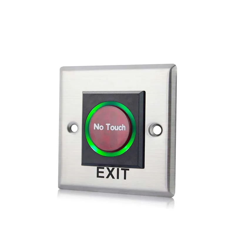 Stainless Steel Access Control Door Exit Button With Remote Control Wireless No Touch Exit