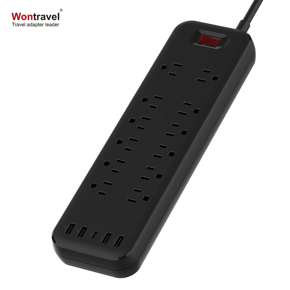 High quality electrical multi outlet plug,mobile phone wall socket with universal travel power strip usb charger