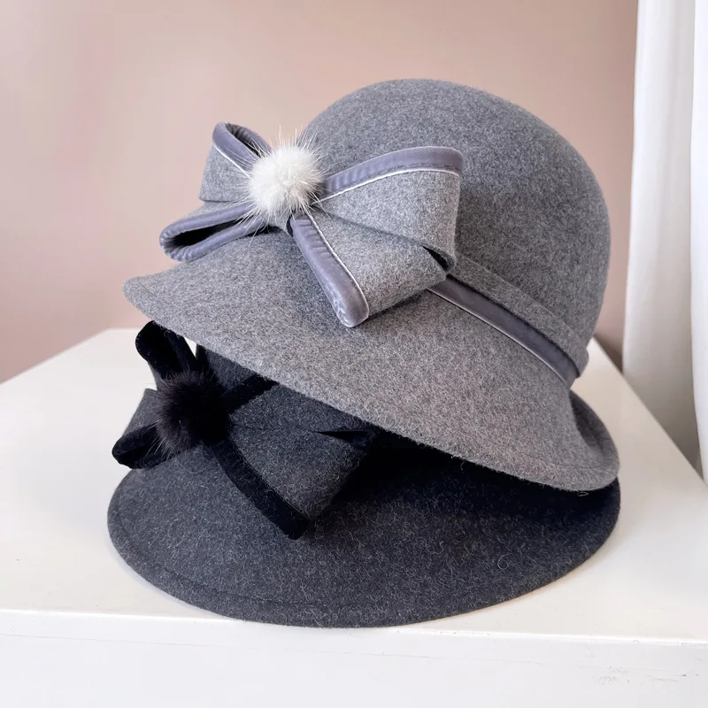 Winter Hats Stylish 100% Australian Wool Felt Bowler Hats