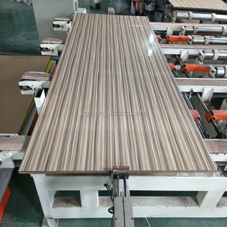 High - Hardness UV HDF Boards 4*8ft 18mm MDF/HDF UV Melamine MDF Board High Gloss Plywood Multilayer for Wardrobe Paper-Pasted