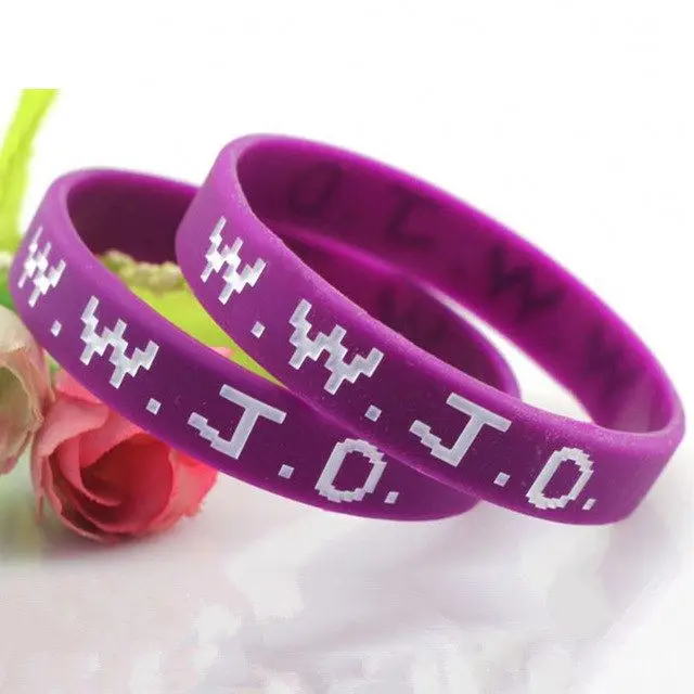 Factory Custom WWJD Bracelets What Would Jesus Do Christian Bible Silicone Wristband Bracelet  Bangle Church Gifts Baller