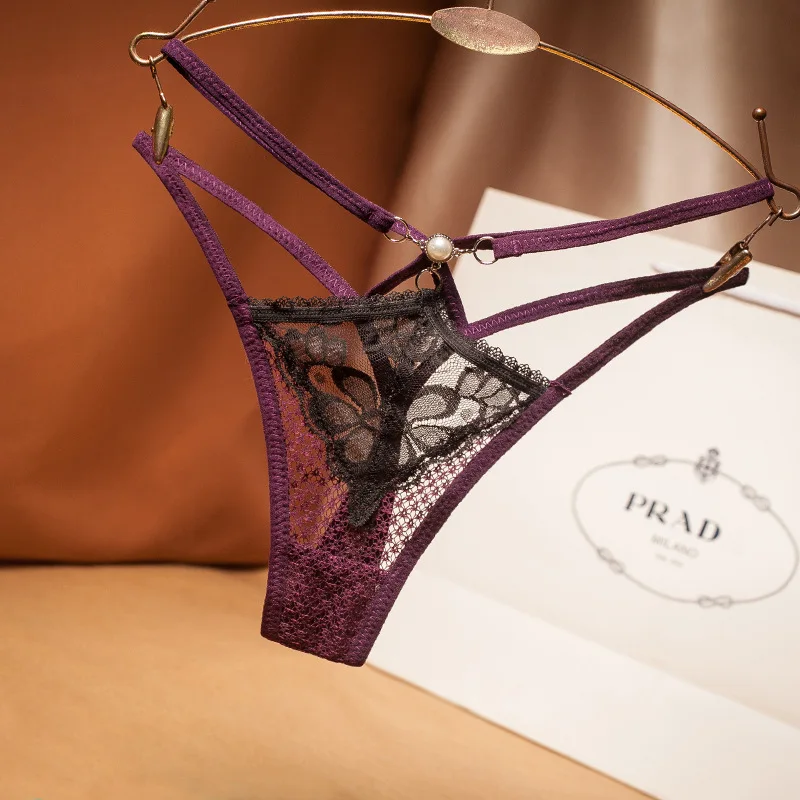 Perizoma Aislor Con Perle Per Donna – G-string Vita Bassa, Elasticizzato, In Poliestere E Perle, Perfetto Per Serate Speciali E Lingerie Provocante