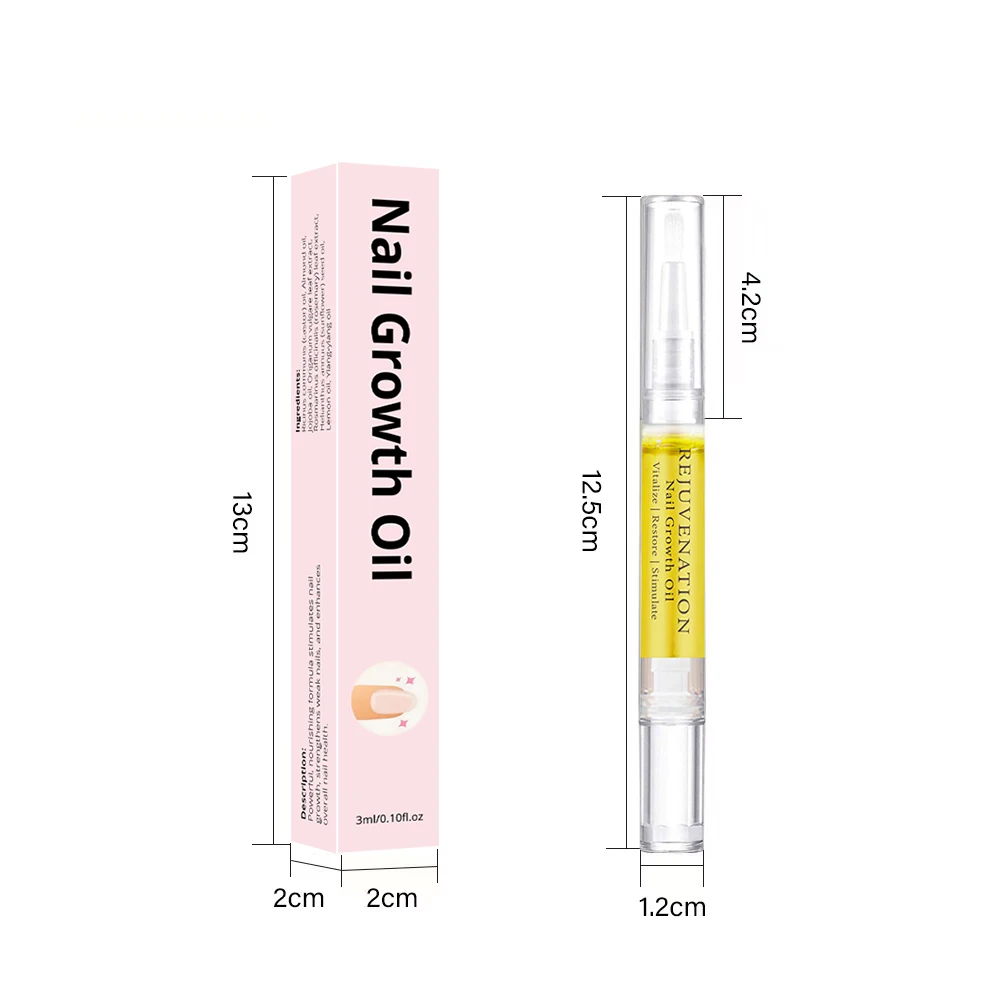 3ml Vitamin Enriched Nail Growth Oil Pen Cuticle Repair Strengthener for Healthy Nail Care