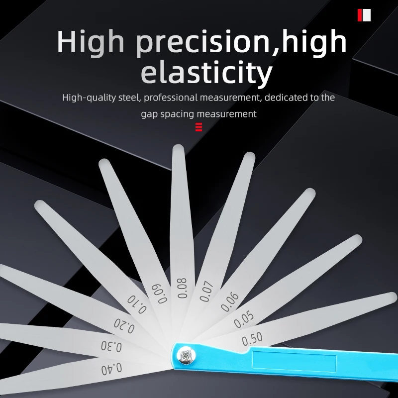 Feeler Gauge Measuring Tools High Precision 0.05-1.00mm Thickness Gauge Length 100mm 150mm 200mm 300mm 500mm 1000mm