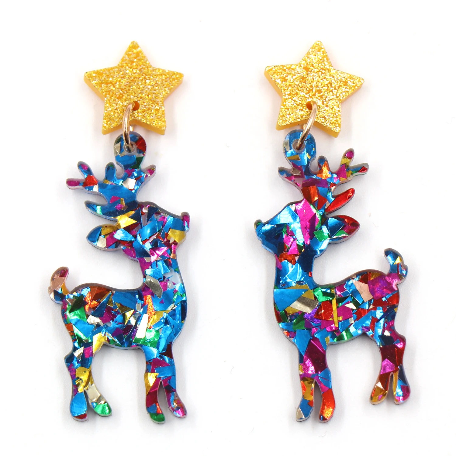 ERS784ER1683  Drop Deer Christmas Trendy Acrylic Earrings New Arrival Custom Jewelry Women Diamond Inlaid High Quality Party