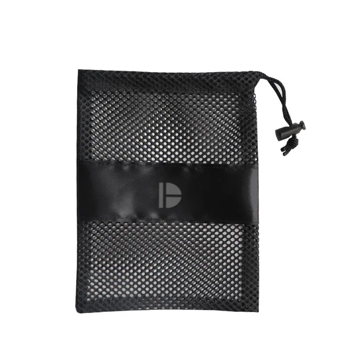 Custom logo small nylon mesh net storage drawstring pouch bag for sunglasses packing