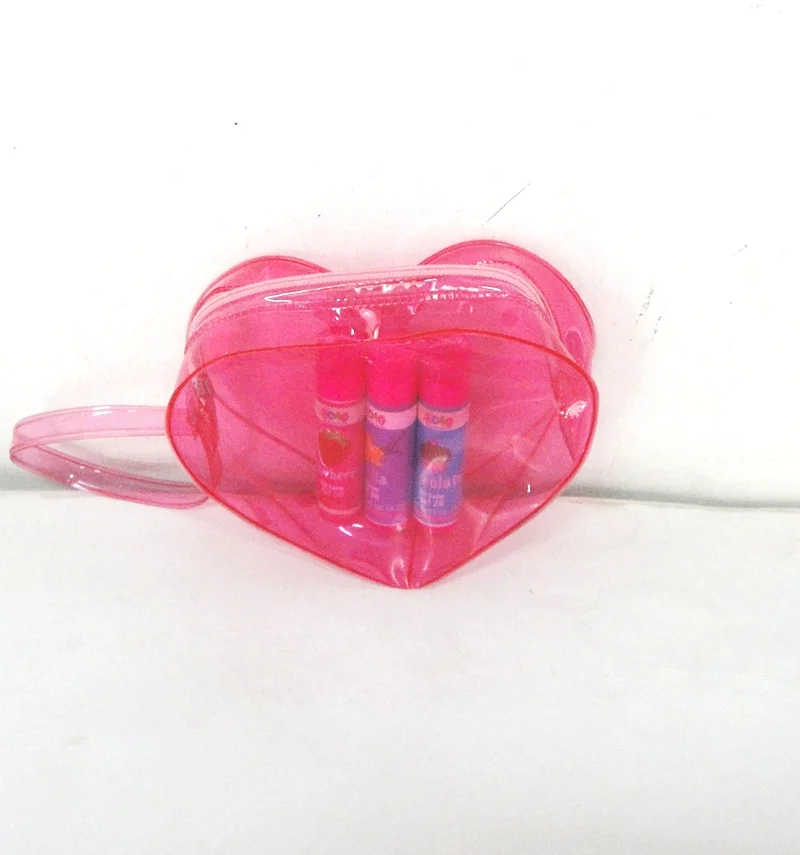 Popular Customize Transparent Heart Shape PVC Cosmetic Bag Small Makeup Bag Clear Cosmetic Pouch Bag