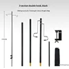 Three section double hook black (with ground nail)