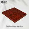 pintura de paisaje rojo