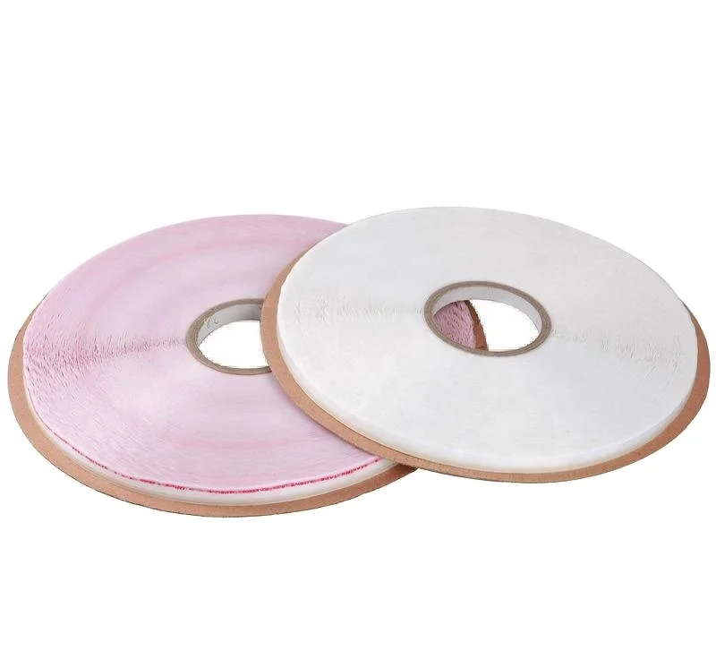 PE Resealable Bag Sealing Tape 3/6 Inches Double Sided Acrylic Adhesive Water Activated Pressure Sensitive Printing Antistatic