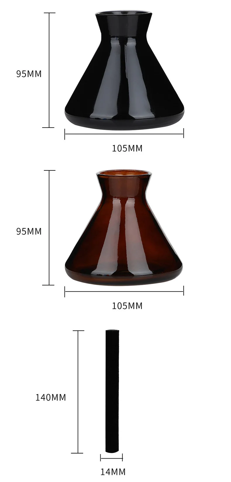 200ml Reed Diffuser Glass Bottle Cone 200 ml 150 ml Glass Bottle Fragrance Reed Diffuser Bottle Bulk with Box