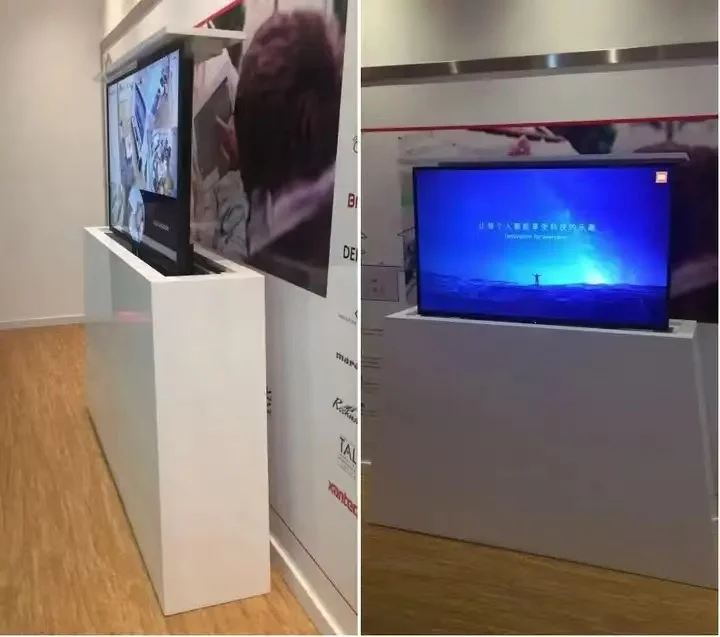 Sliding Tv Mount Swivel Motorized Tv Lift Cabinet Luxury Drop Down Motorized Bed Manual Modern Bamboo Floating
