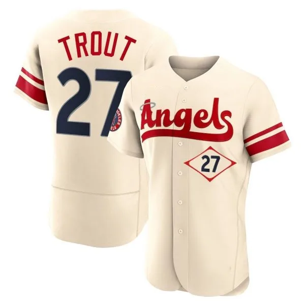 Mike Trout #27 Los Angeles Angels Baseball Jersey XL