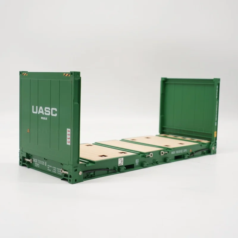 【LAC】O.A.S Container Model Factory Customized Scale1:20 Plastic Crafts Shipping Boxes UASC Flat Rack Container Model