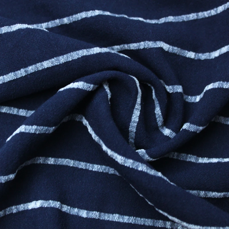 Высококачественная популярная вискозная льняная вискозная смешанная пряжа окрашенная полосатая ткань юбка платье Одежда FSC & OCS