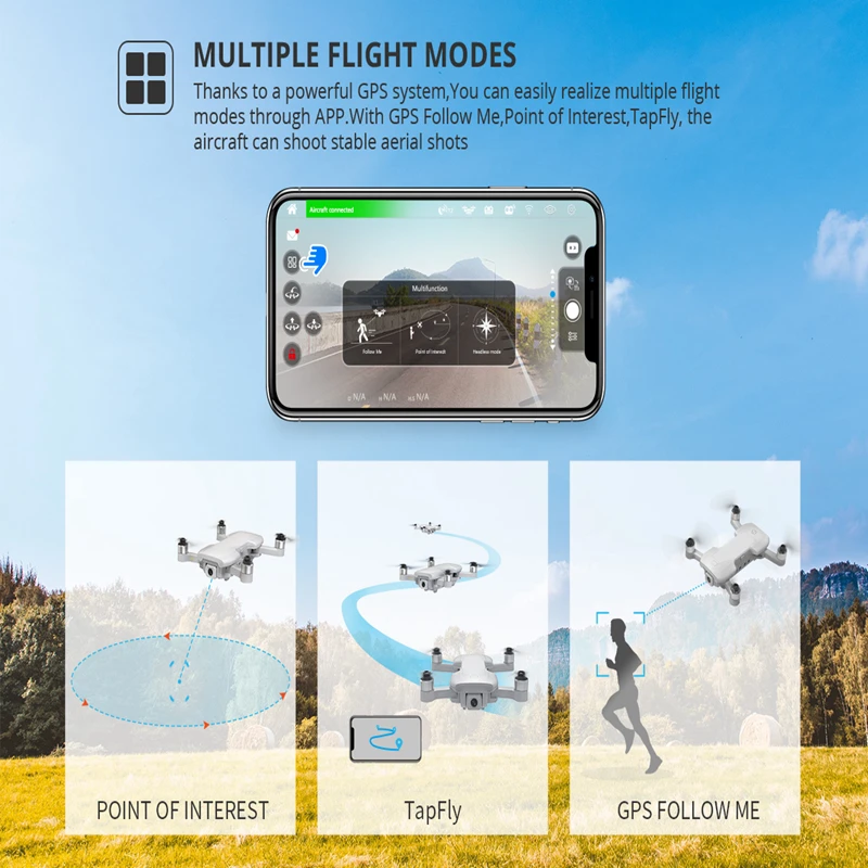 Профессиональный высококачественный маленький мини-вертолет Holy Stone HS510, белый, складной Дрон с камерой 4K FPV и GPS