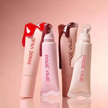 Hot Selling High Quality Vegan Cosmetics Pink Clear Nude Lip Balm Long Lasting Lip Hydrating Care Base Makeup Lip Oil