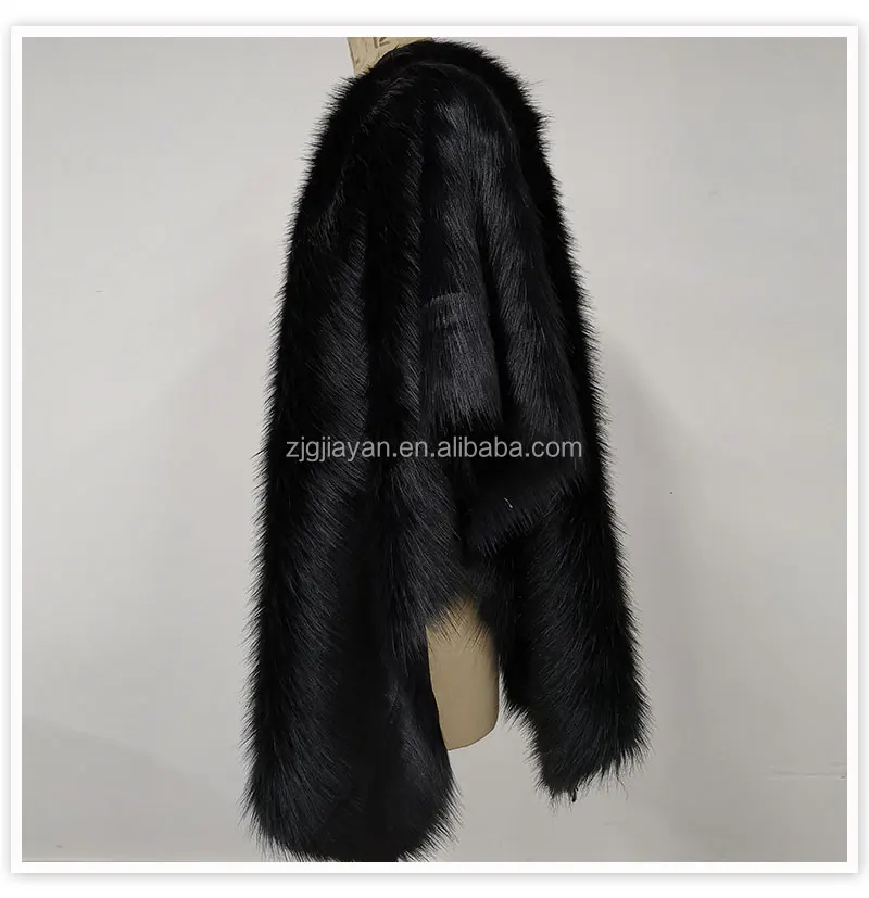 black fur shoulder throw