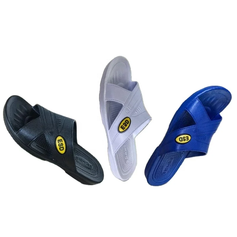 Unisex SPU Anti-Static Work Safety Sandal Cleanroom ESD Slipper for Electronics & Semiconductor Factory Antistatic Clog Sandal