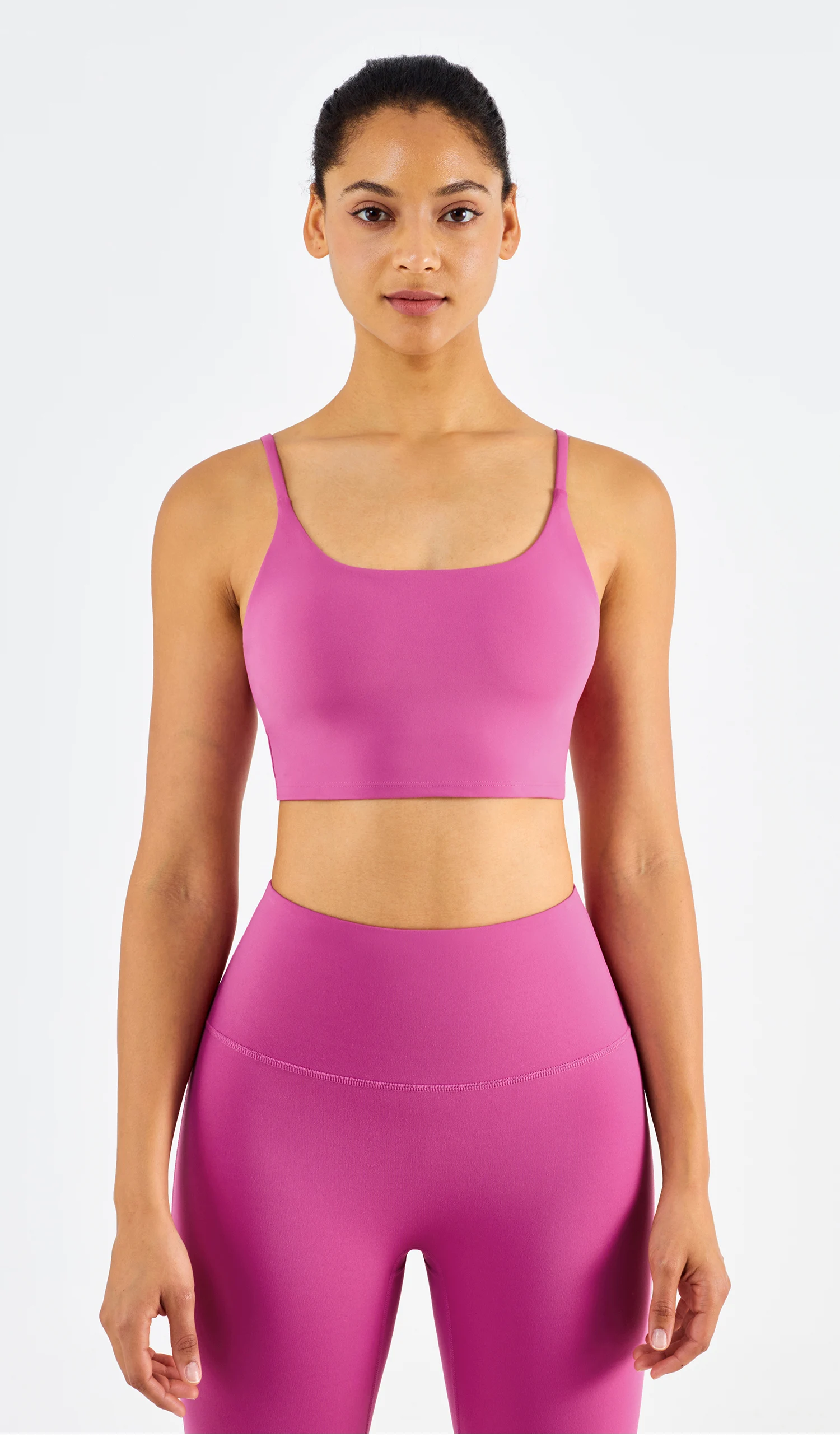 New Thin Sling Open Back Sports Bra Yoga Longline Hem Gym Great