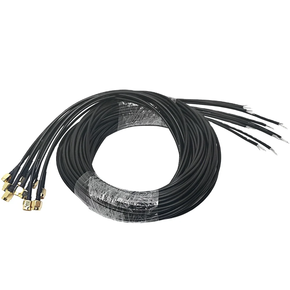 LMR100 RG174 Coaxial Cable Assembly SMA Male to Free Open End15cm 30cm 100CM Custom Length