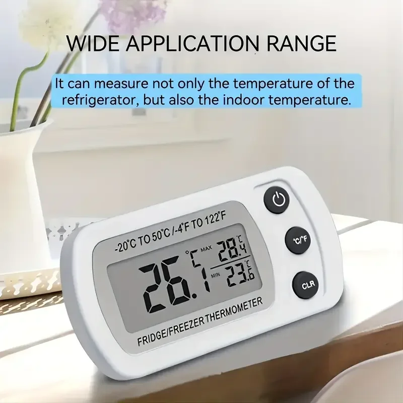 New Arrival Cold Storage Fordable Hook Temperature Thermometers Digital Household Refrigerator Fridge Freezer Thermometer