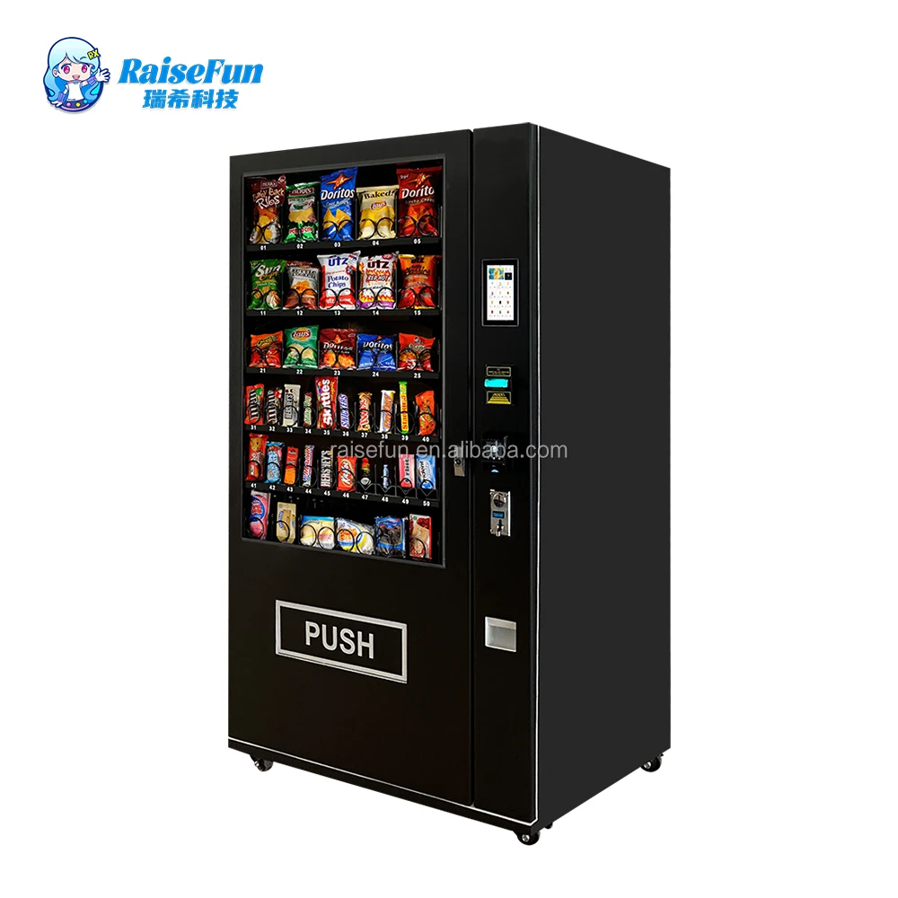 Popular Snacks Drinks Food Water  Combo Vending Machine Ice Drink Vending Machine with Outdoor with Roof Housetop Protection