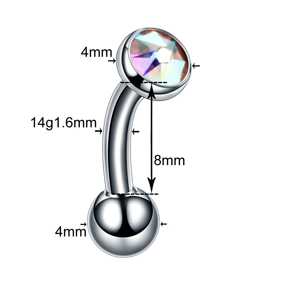 Titanium Eyebrow Banana Piercing Crystal Gem Tongue Rings Sexy Vagina  Piercings Genital Piercing Body Jewelry - Buy Vagina Piercings,Gential ...