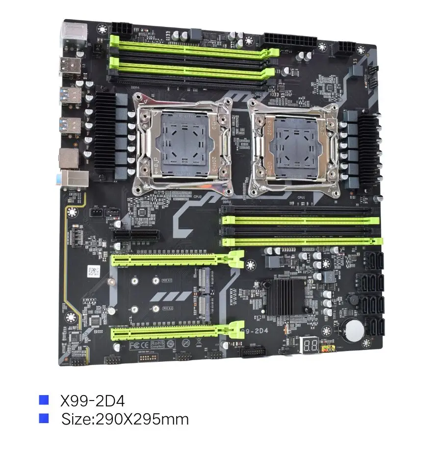 PANDL X99-2D4 Dual CPU Motherboard with 256 GB DDR4 RAM