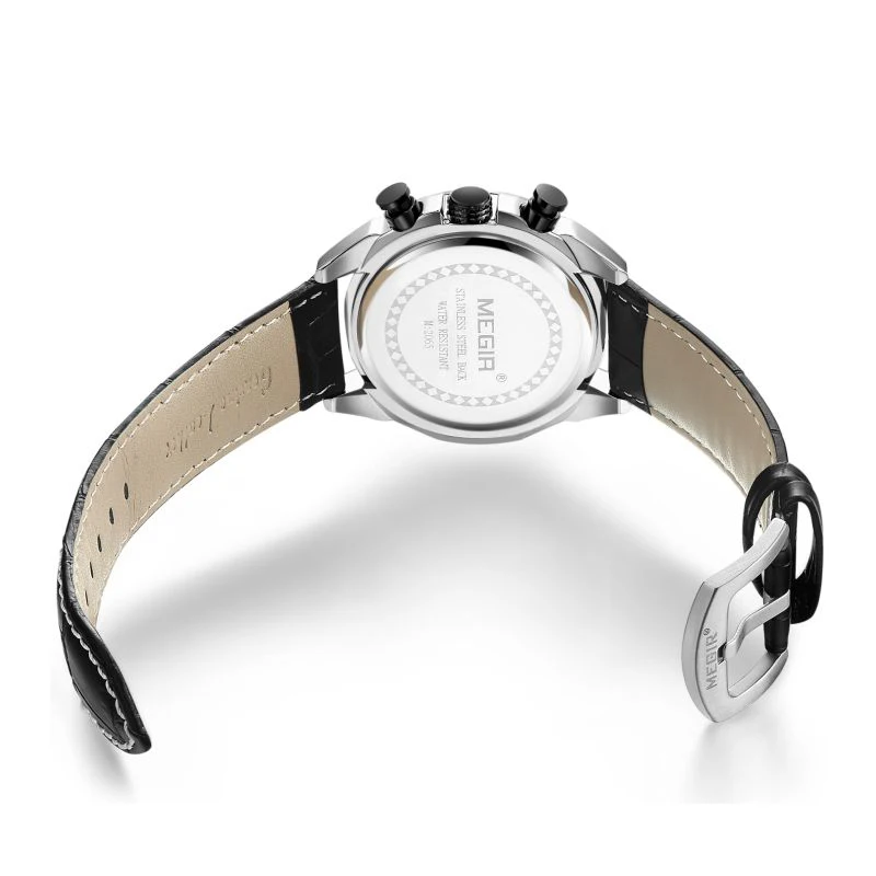 Relojes Hombre MEGIR 2065 Original Brand Luxury Quartz Watch Men Wrist  Leather Chronograph Watches