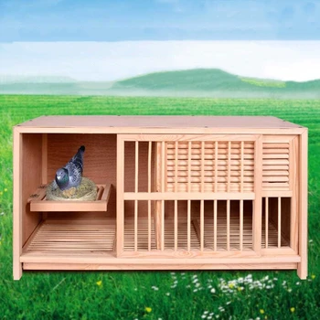 Easy to install Wooden Modular Middle movable partition racing pigeon nest box wood breeding pigeon cage for birds