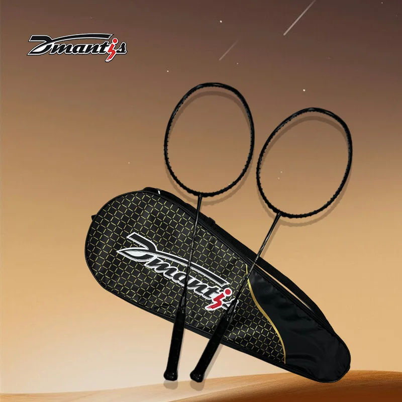 Popular Ultra Light Badminton Rakcet Full Carbon Fiber Badminton Racket Dmantis Model  D19 with Flashy Design for Technical