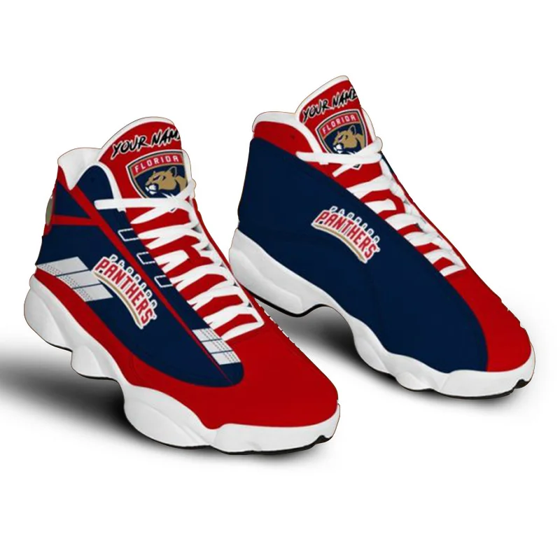 New Design Nhle Sport Team Logo Print Custom Basketball Shoes Edmonton