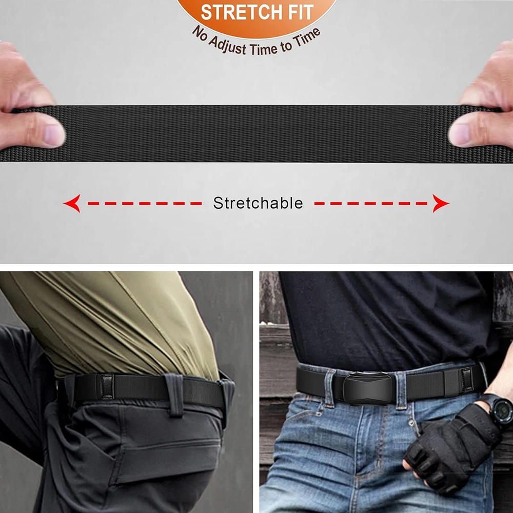 High Quality Adjustable Training Durable Men Hiking Hunting Pants Belt Tactical Stretch Web Nylon Belt