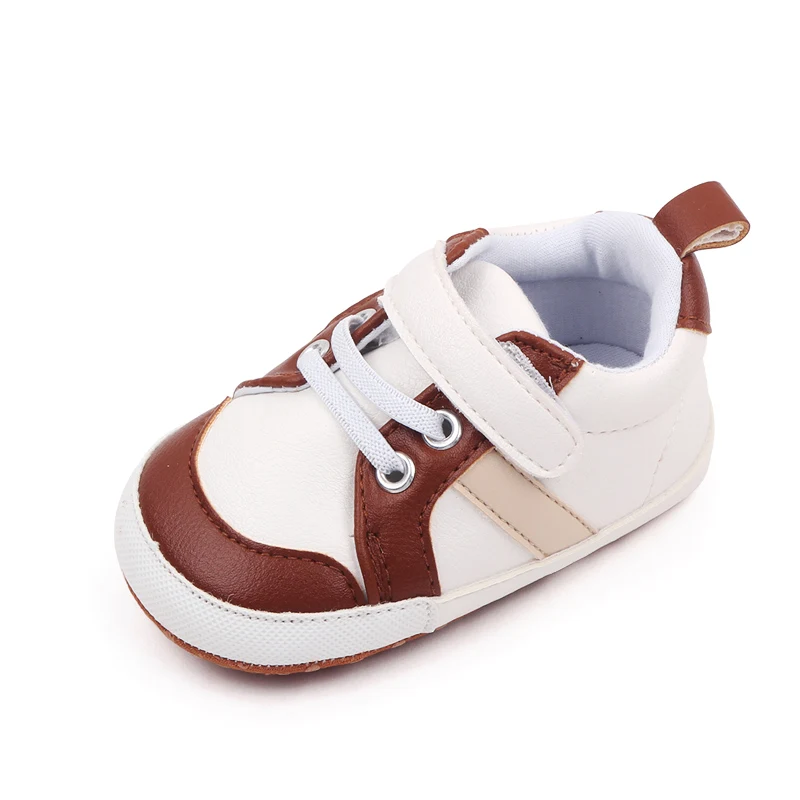 Spring and Autumn  Color Matching PU Surface Baby Walking Shoes Leisure Baby Shoes manufacture
