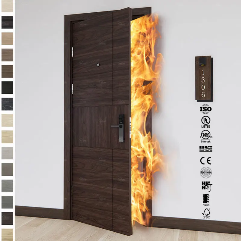 America Fire Door Company Custom Modern Fd20 Wooden Fire